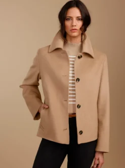 Wolljacke in Velours-Qualität