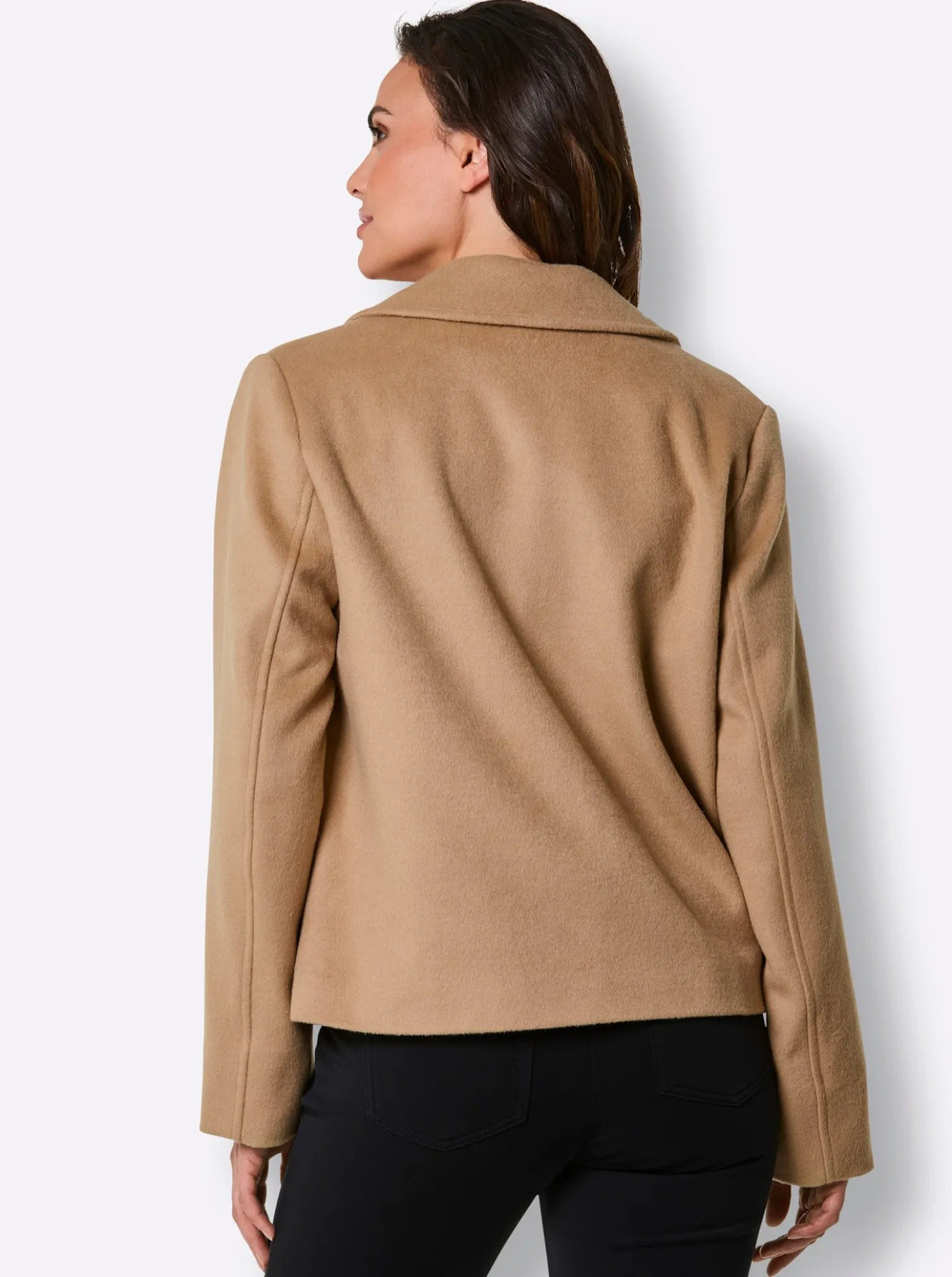 Wolljacke in Velours-Qualität