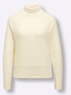 Wollpullover mit Fledermaus-Ärmel